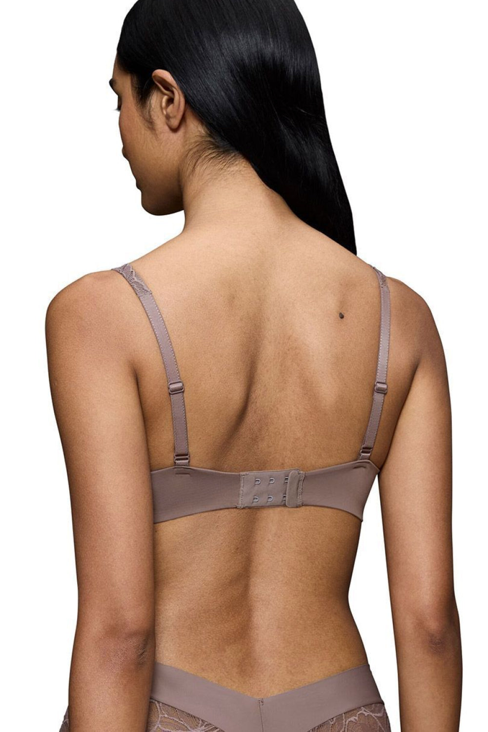 Triumph Dove Grey Lace Padded Strapless Bra - view 3