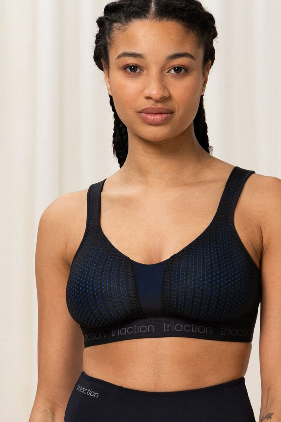 Triumph Black Polyamide Mesh Padded Sports Bra
