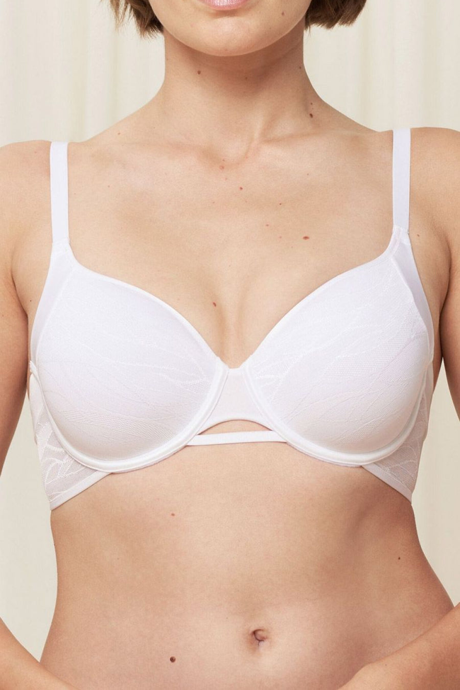 Triumph Airy Sensation White Satin Underwired Padded Bra