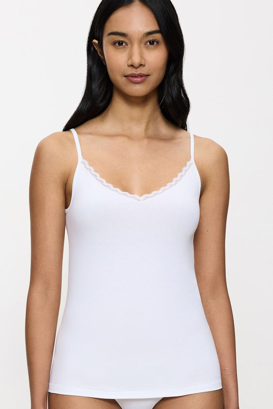 Triumph Feel Of Cotton White Lace Bodycon Cotton T-Shirt