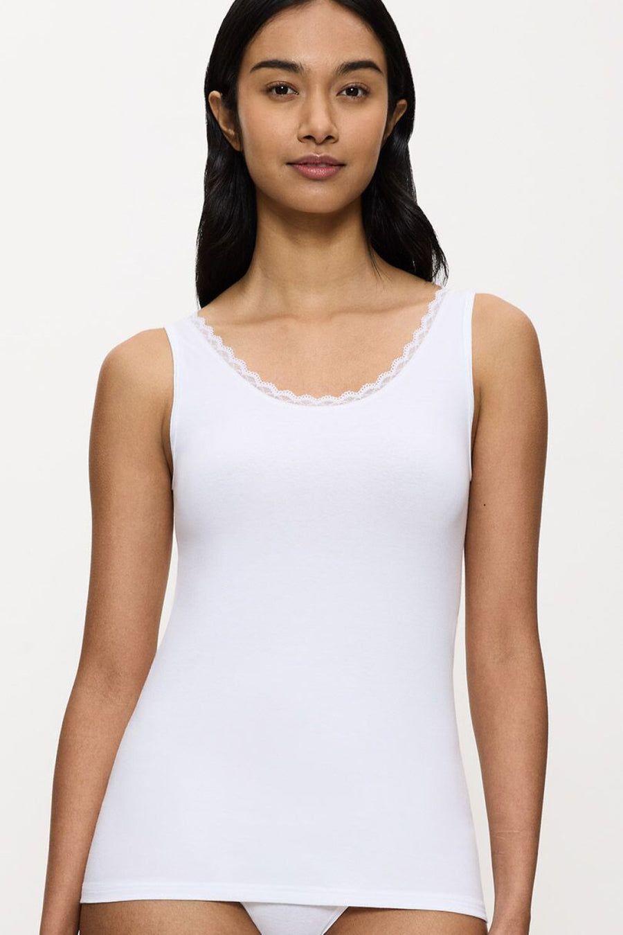 Triumph Feel Of Cotton White Lace Bodycon T-Shirt