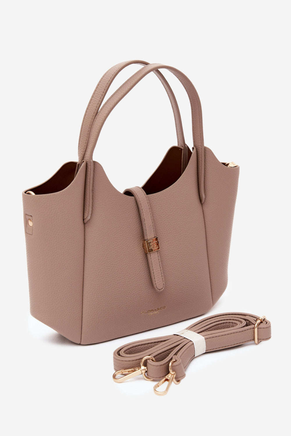 Step In Style Toffee Beige Faux Leather Handbag