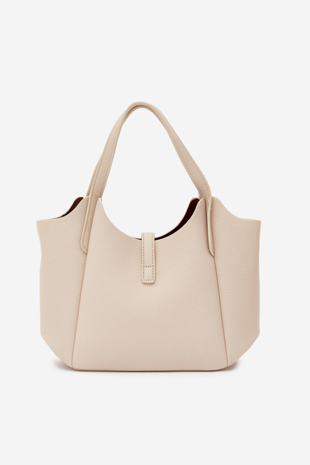 Step In Style Toffee Ecru Faux Leather Handbag - view 3