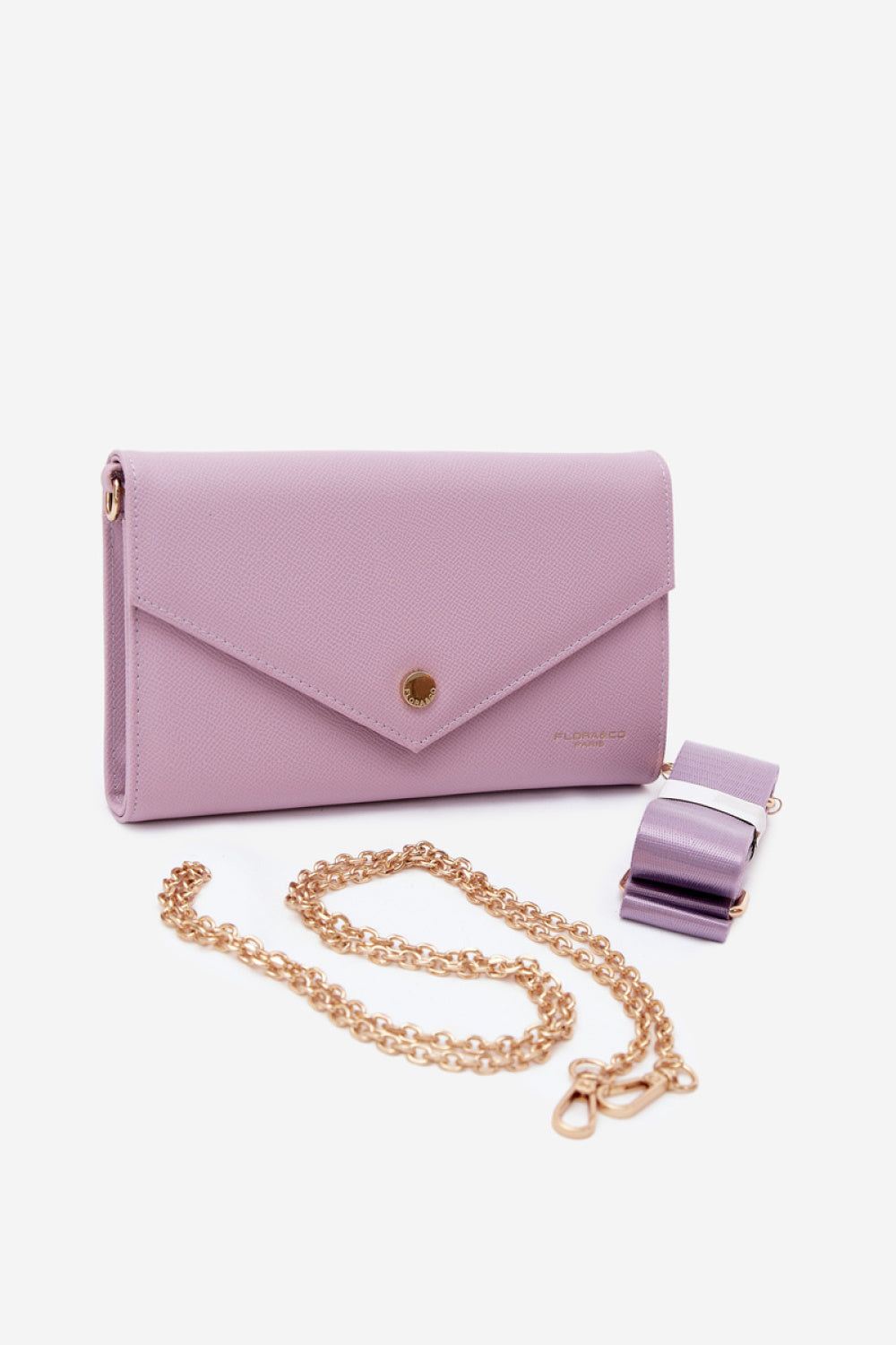 Step In Style Pauline Violet Faux Leather Envelope Clutch Bag