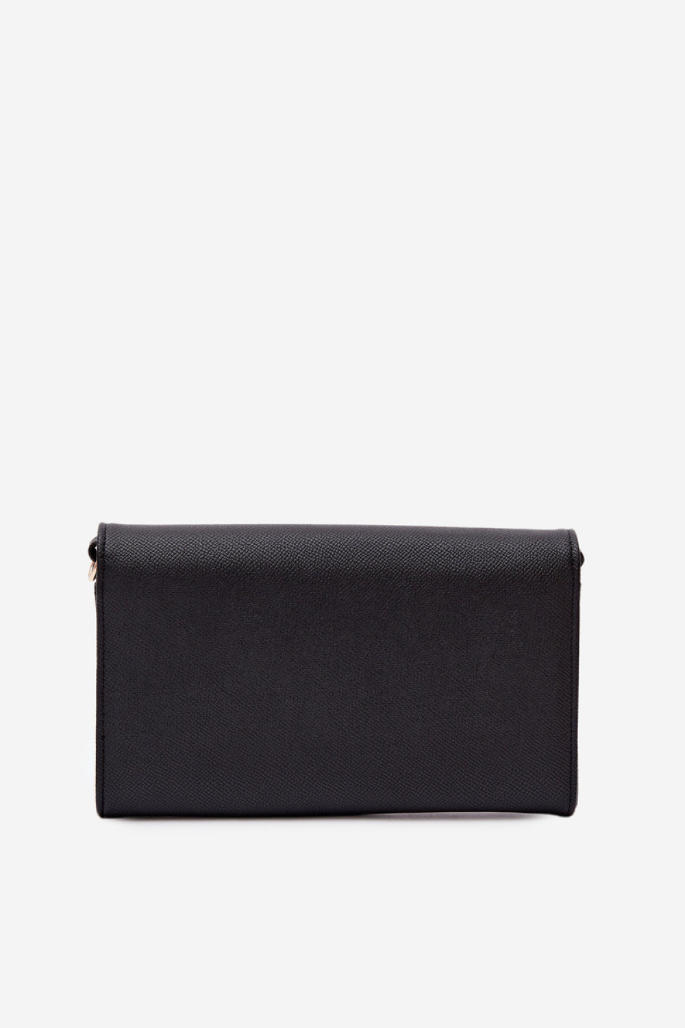 Step In Style Pauline Black Faux Leather Envelope Clutch Bag - view 2