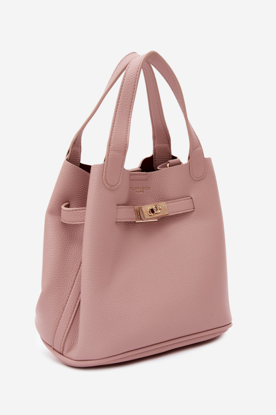 Step In Style Crumble Rose Pink Faux Leather Handbag