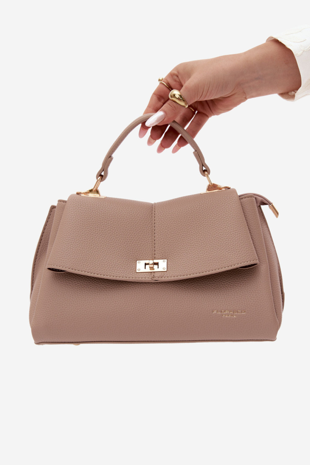 Step In Style Sybella Beige Faux Leather Handbag - view 3