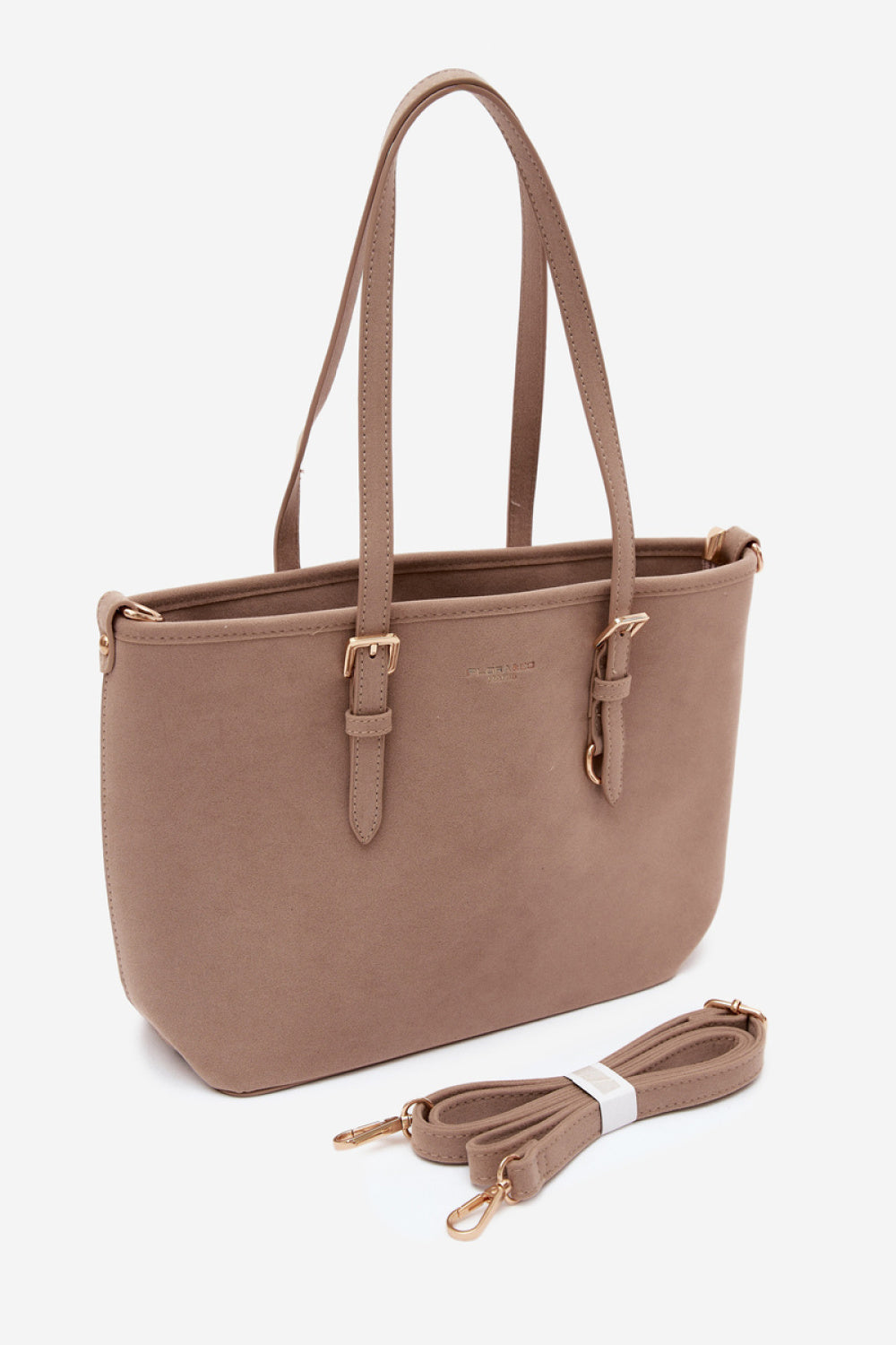 Step In Style Araminta Beige Suede Handbag