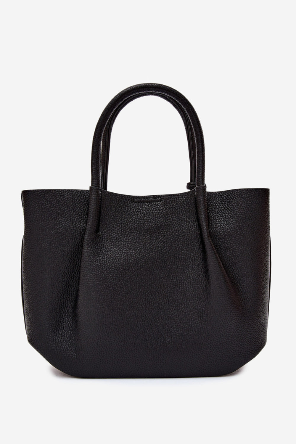 Step In Style Fleece Black Faux Leather Handbag - view 3