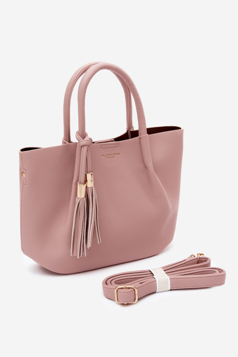 Step In Style Fleece Rose Pink Faux Leather Handbag