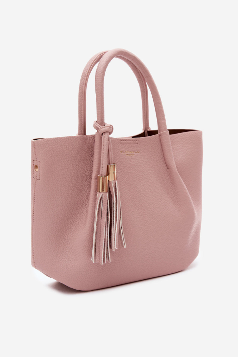Step In Style Fleece Rose Pink Faux Leather Handbag - view 2