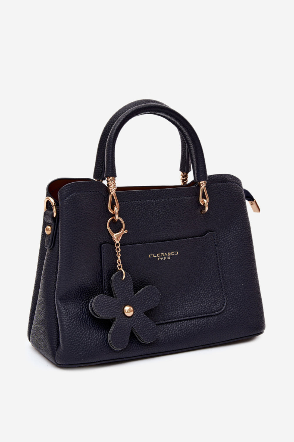 Step In Style Noomi Navy Blue Faux Leather Handbag - view 2