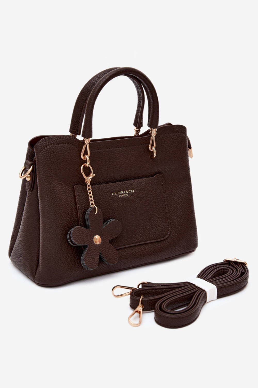 Step In Style Noomi Chocolate Faux Leather Handbag