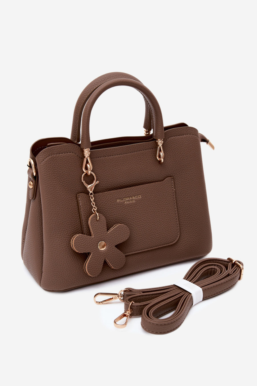 Step In Style Noomi Taupe Faux Leather Handbag
