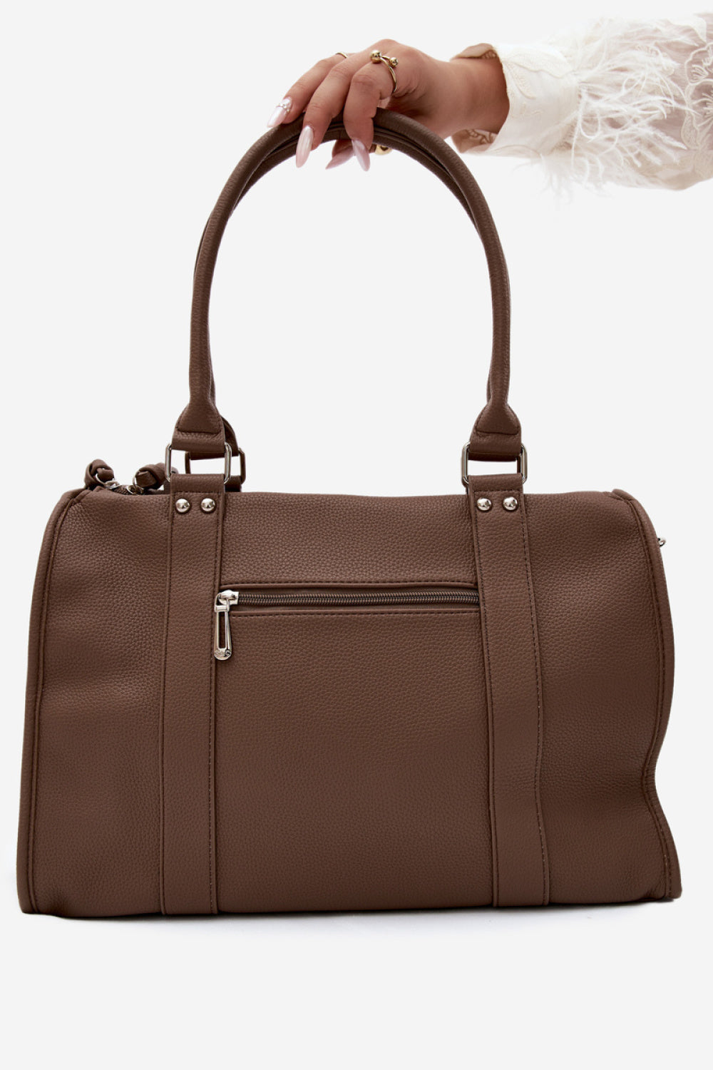 Step In Style Nolita Taupe Faux Leather Handbag - view 3