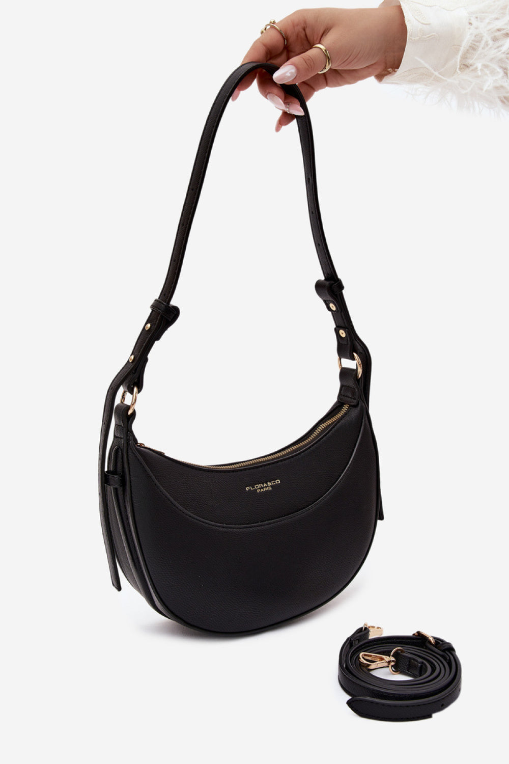 Step In Style Miri Black Faux Leather Handbag