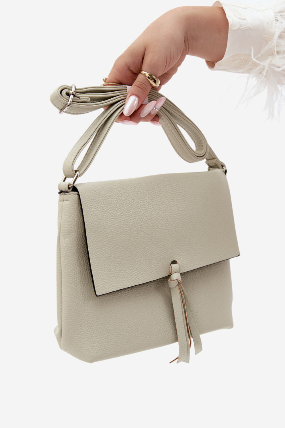 Step In Style Sigrid Mint Faux Leather Crossbody Bag