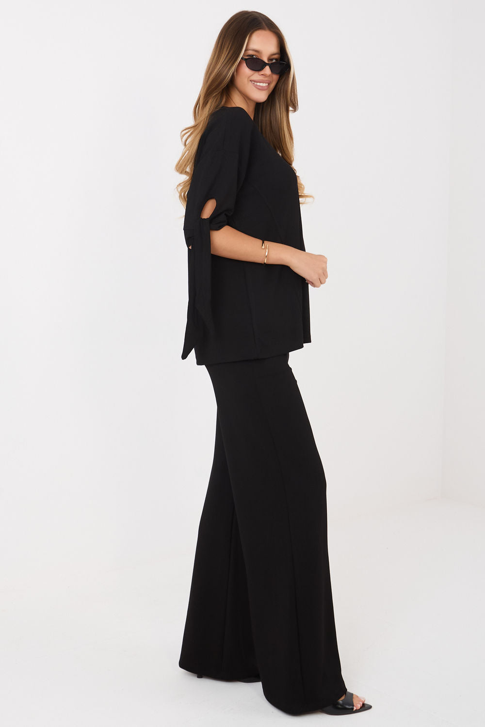 Relevance Black Wide Leg Co-Ord Set - view 2