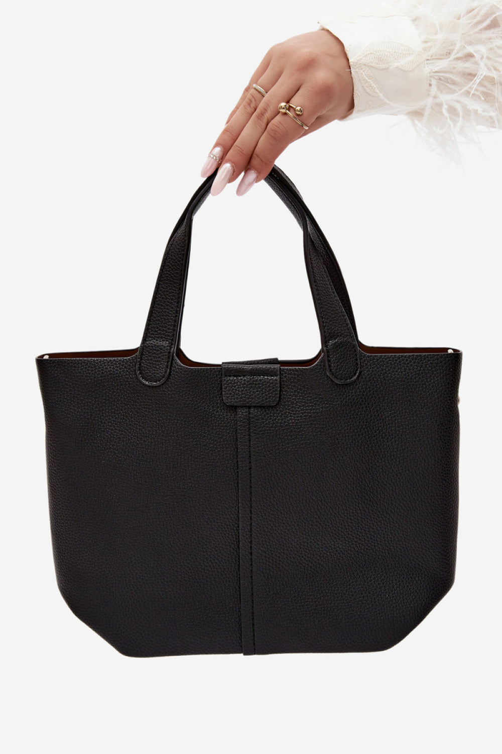 Step In Style Blaire Black Faux Leather Handbag - view 3