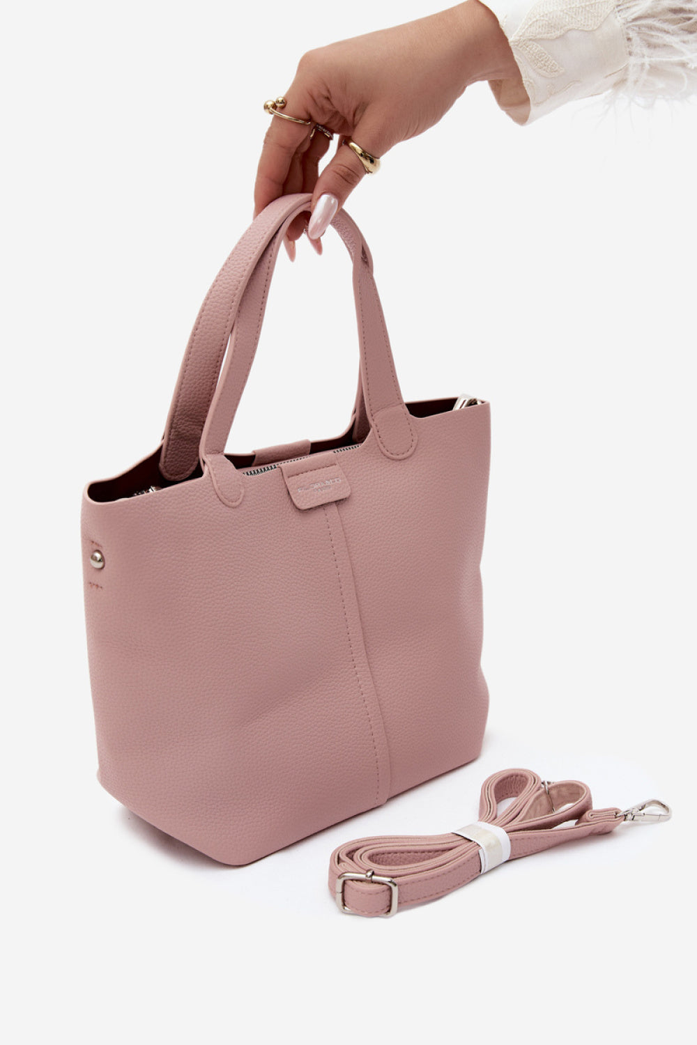 Step In Style Blaire Rose Pink Faux Leather Handbag