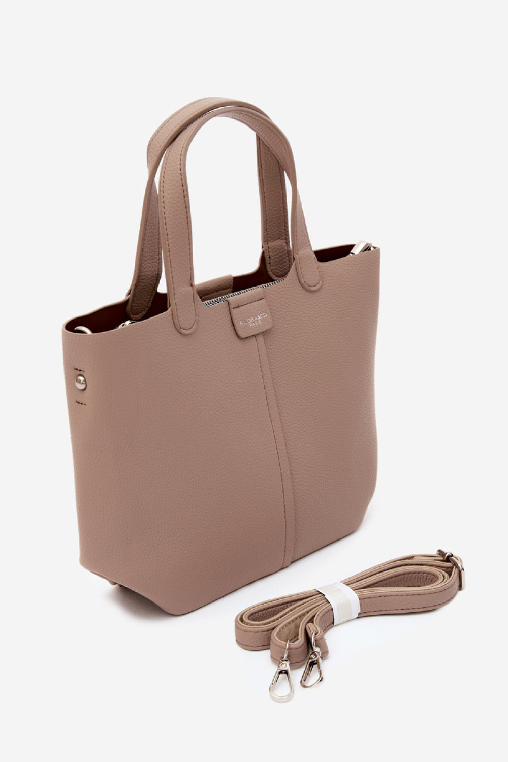 Step In Style Blaire Beige Faux Leather Handbag
