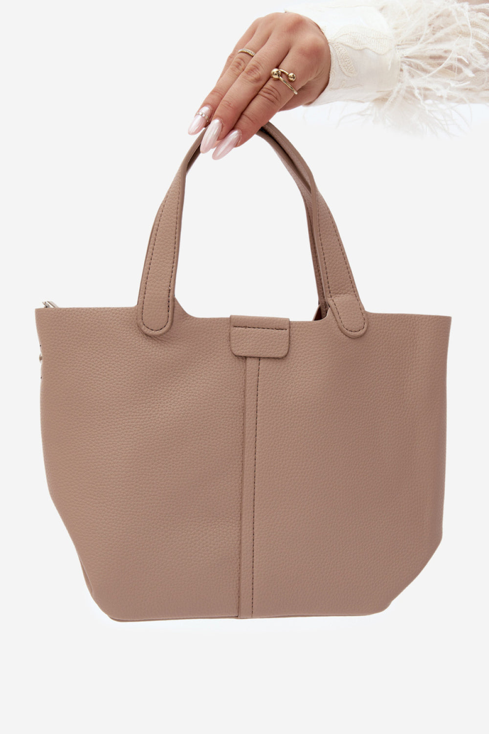 Step In Style Blaire Beige Faux Leather Handbag - view 2