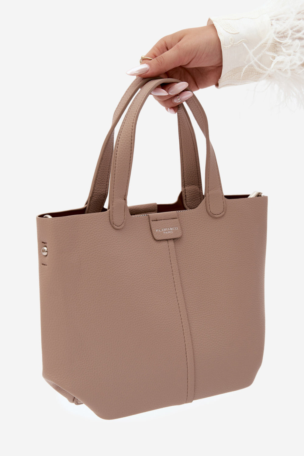 Step In Style Blaire Beige Faux Leather Handbag - view 3