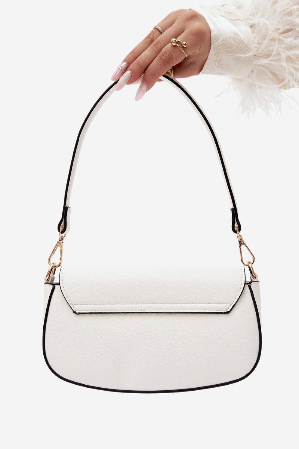 Step In Style Acacia White Faux Leather Handbag - view 3
