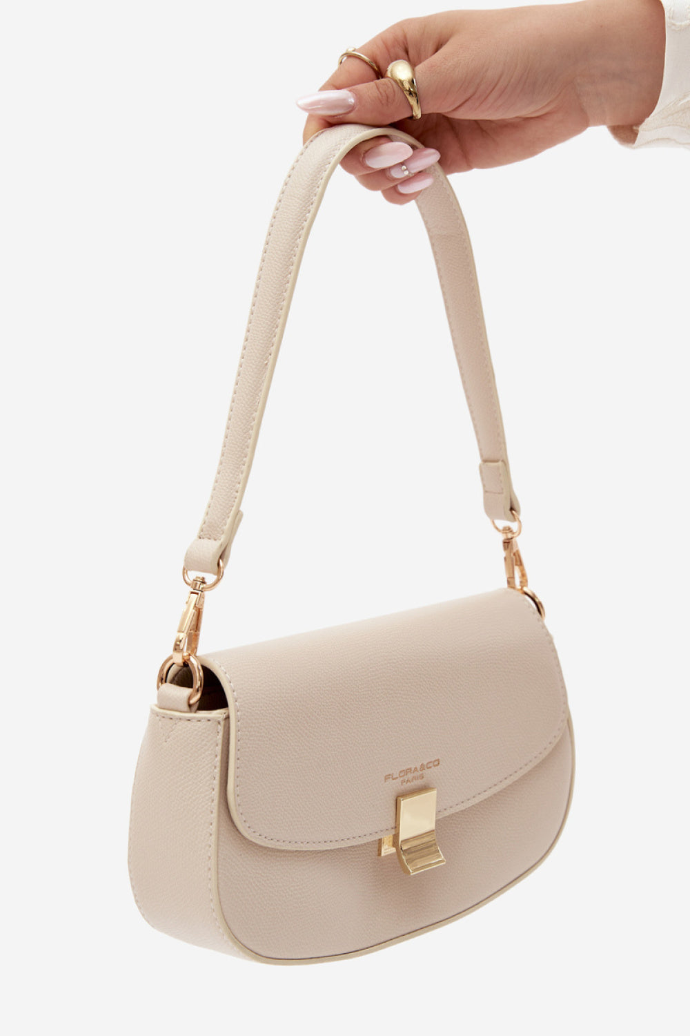 Step In Style Acacia Ecru Faux Leather Handbag - view 2