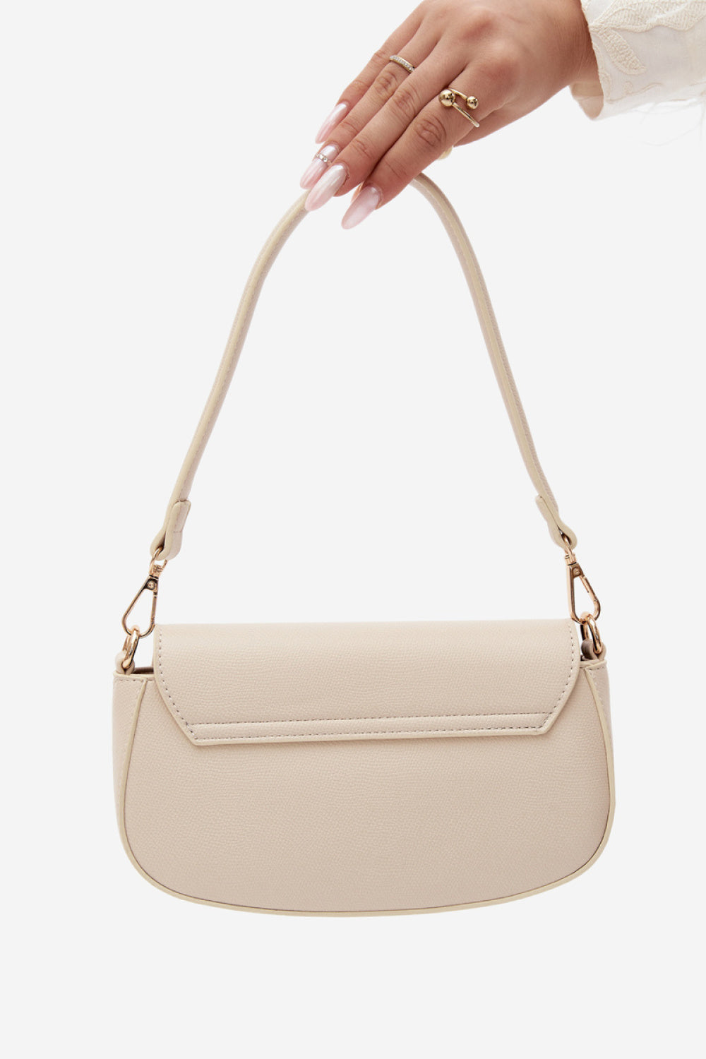 Step In Style Acacia Ecru Faux Leather Handbag - view 3