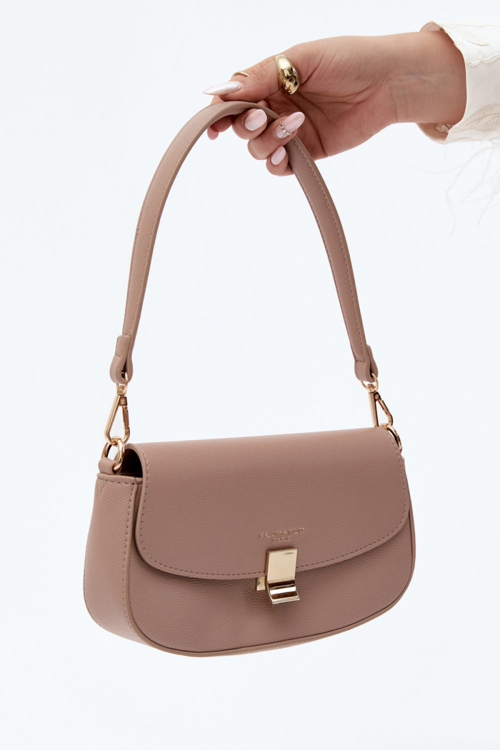Step In Style Acacia Beige Faux Leather Handbag - view 2