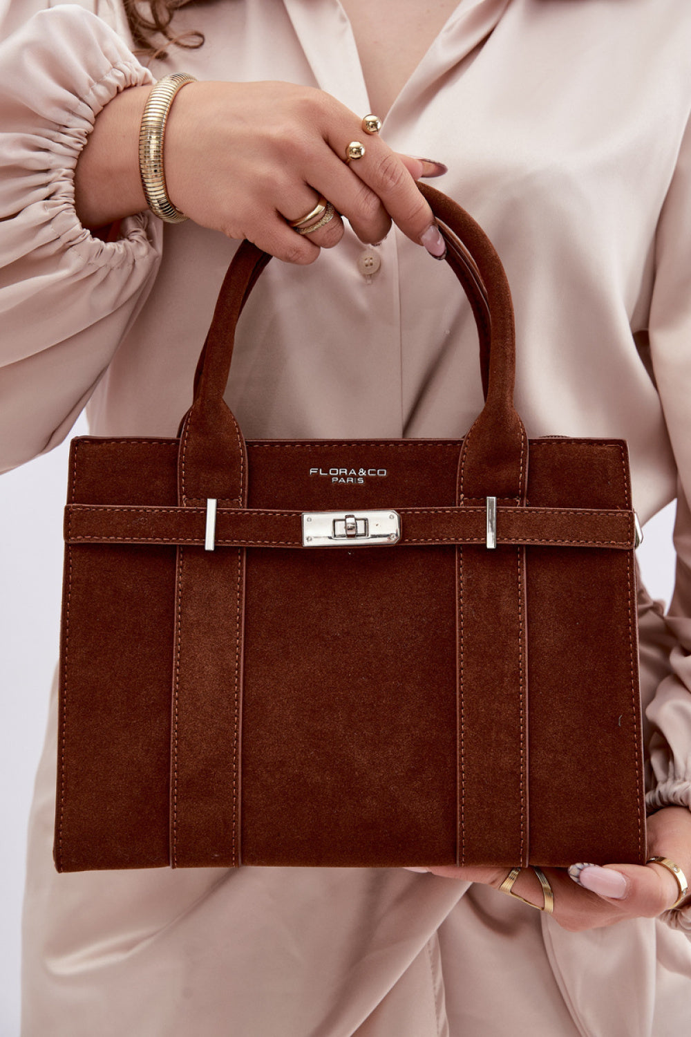 Step In Style Noressa Camel Faux Suede Handbag - view 3
