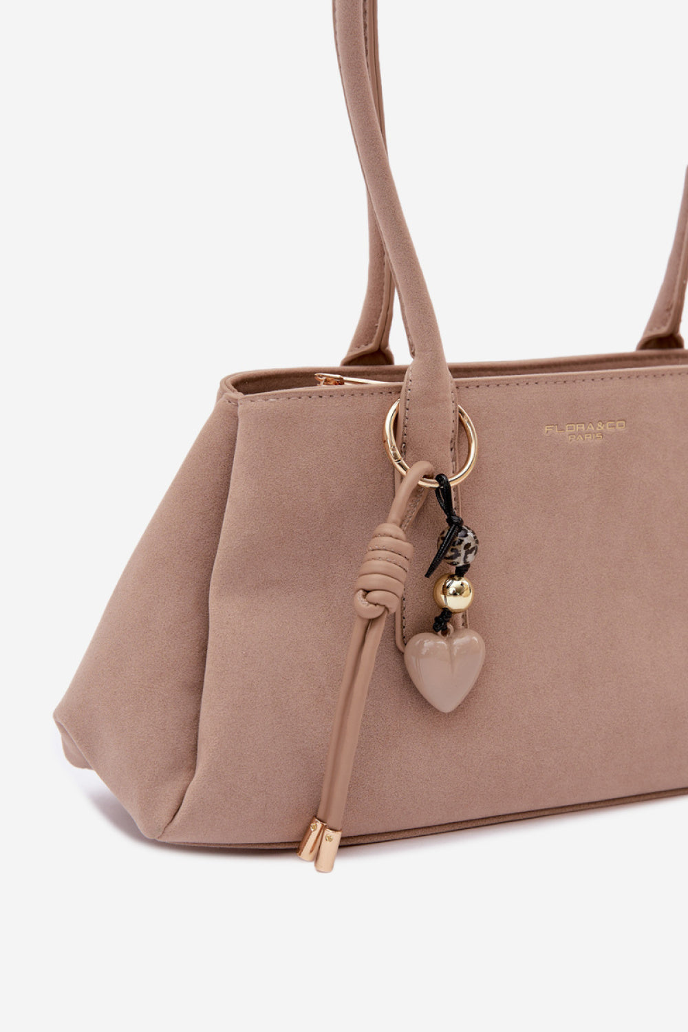 Step In Style Nelina Beige Faux Suede Handbag - view 2