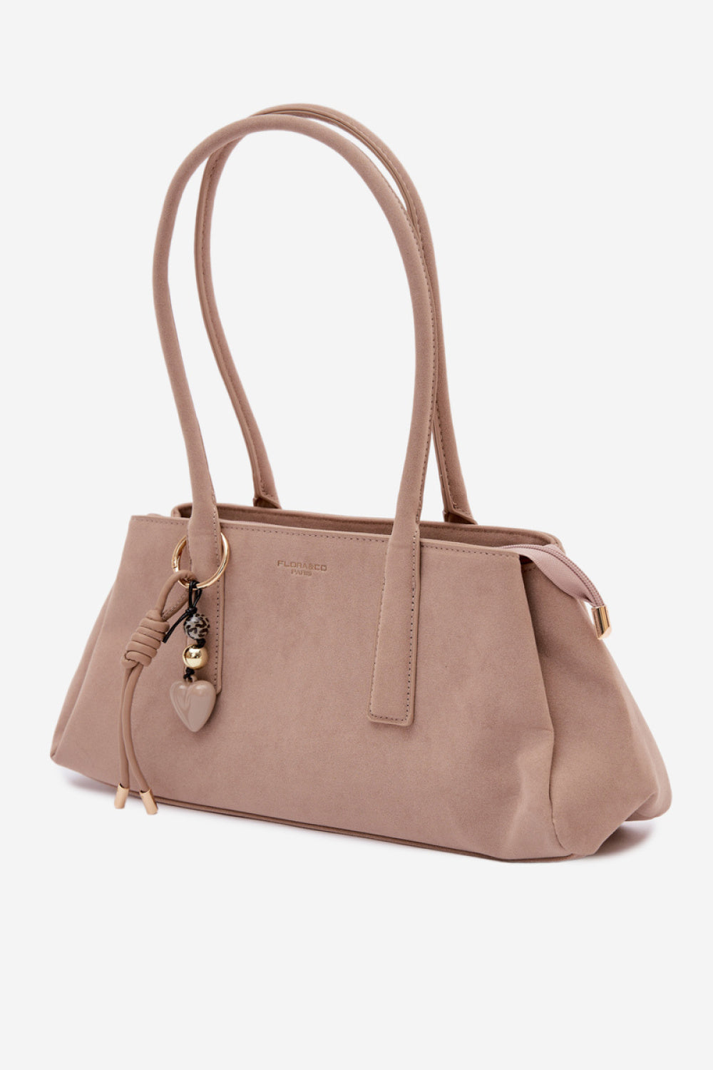 Step In Style Nelina Beige Faux Suede Handbag - view 3