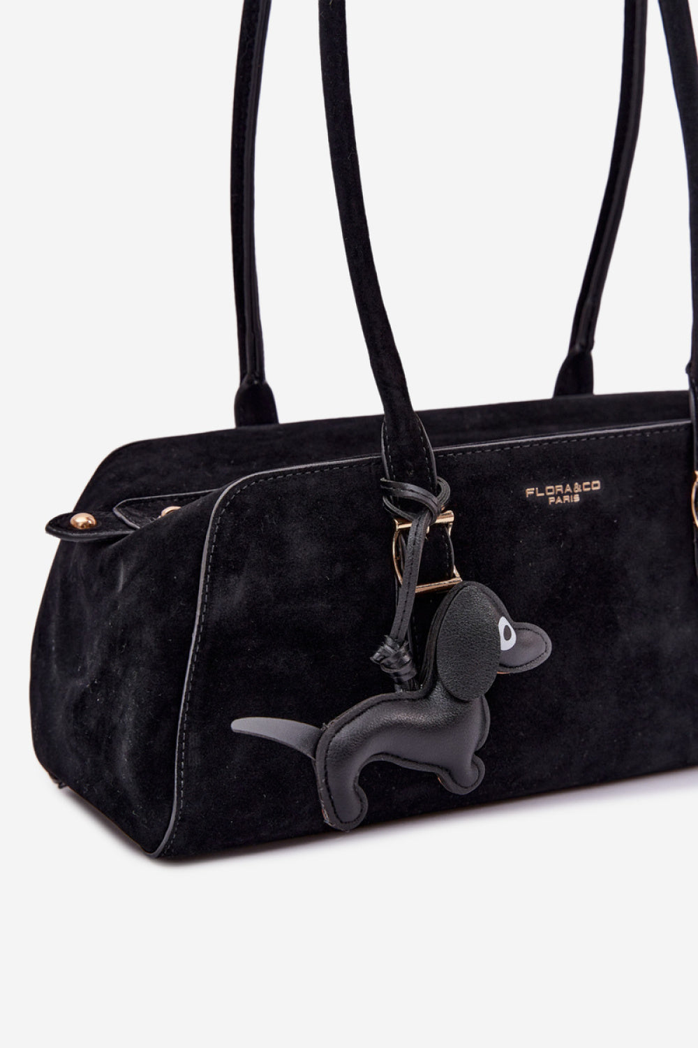 Step In Style Noely Black Faux Suede Handbag - view 2