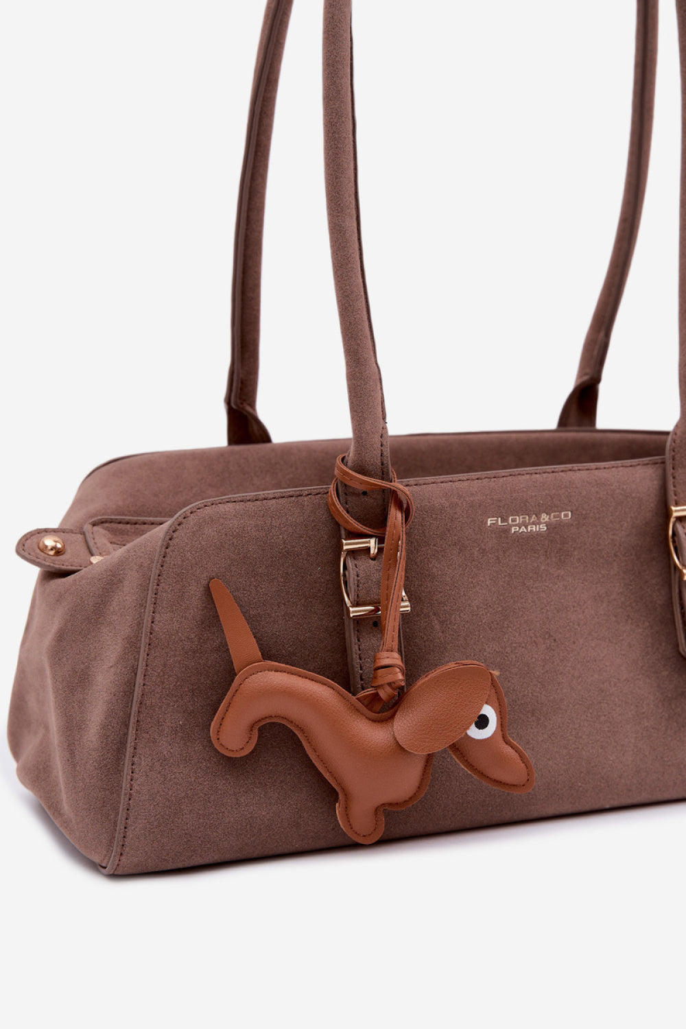 Step In Style Noely Taupe Faux Suede Handbag - view 2