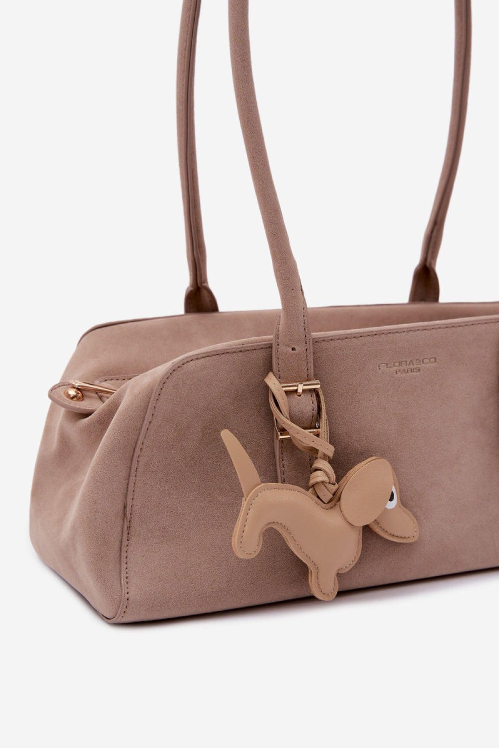 Step In Style Noely Beige Faux Suede Handbag - view 2
