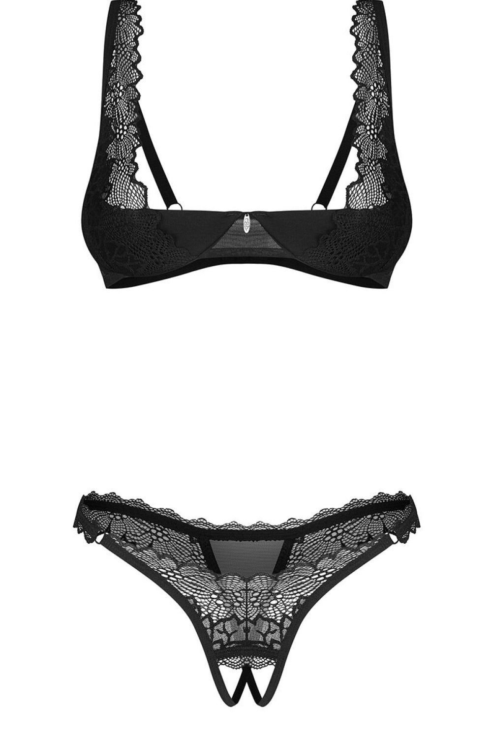 Obsessive Deina More Black Lace Underwired Sexy Lingerie Set - view 2