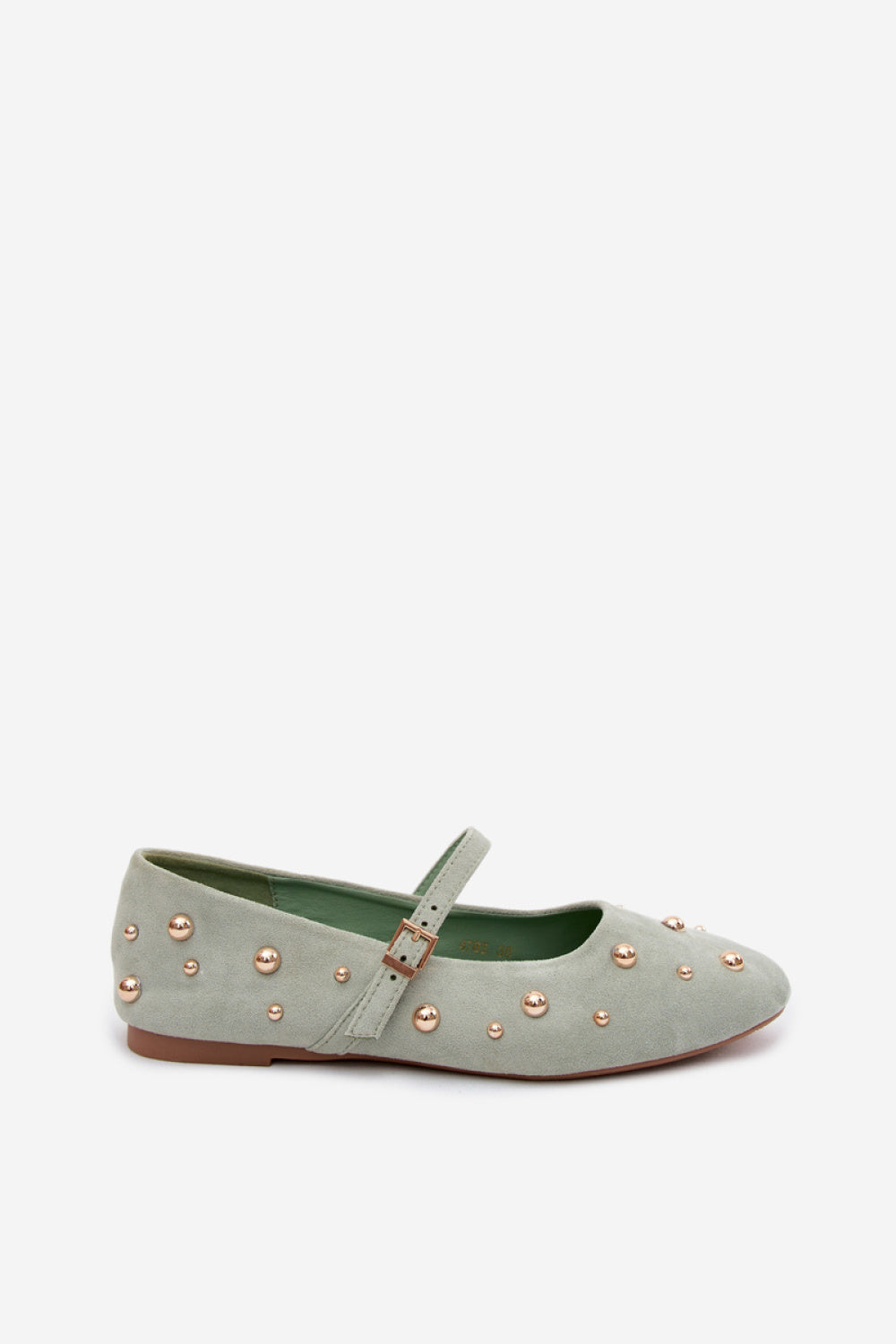 Step In Style Cuddly Mint Faux Suede Flat Ballet Flats - view 2