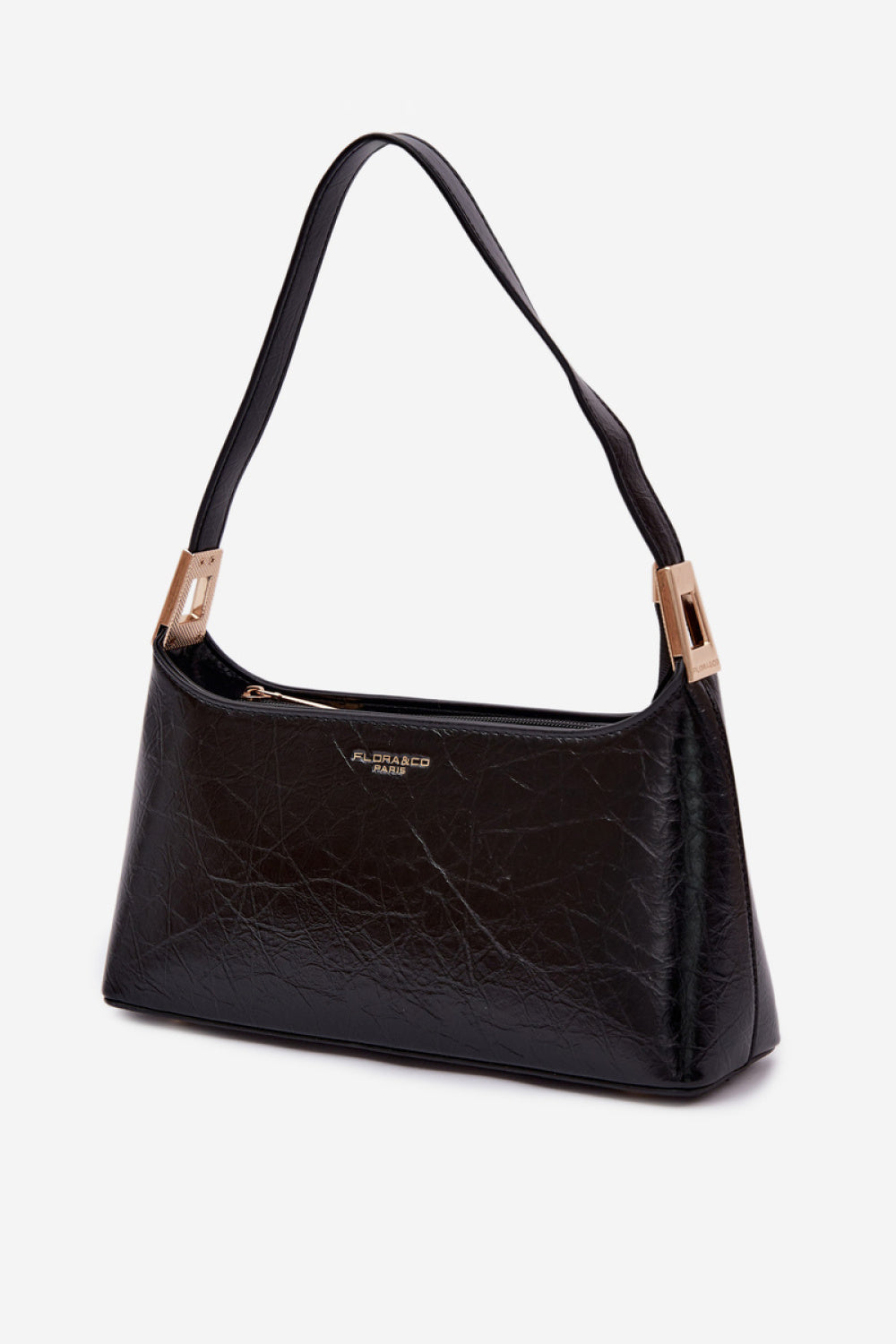 Step In Style Tielle Black Faux Leather Handbag
