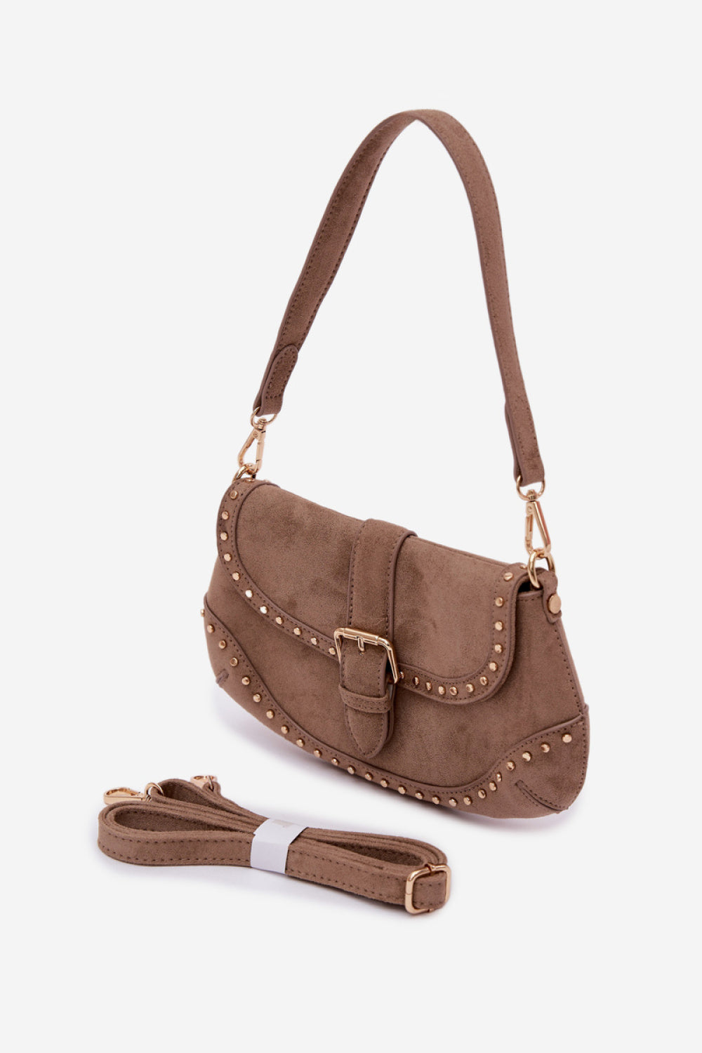 Step In Style Clarielle Dark Beige Faux Suede Handbag - view 2