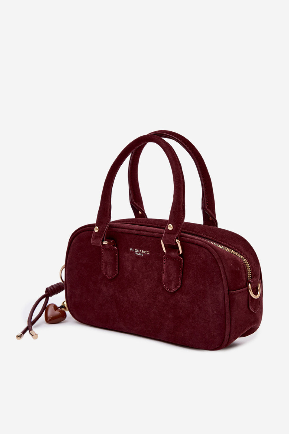 Step In Style Annelle Burgundy Faux Suede Handbag - view 2