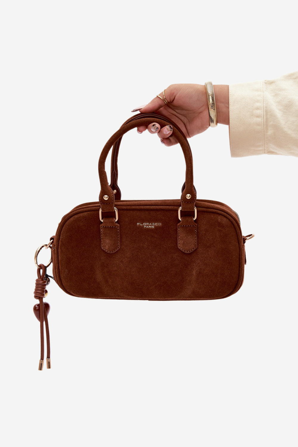Step In Style Annelle Camel Faux Suede Handbag - view 3