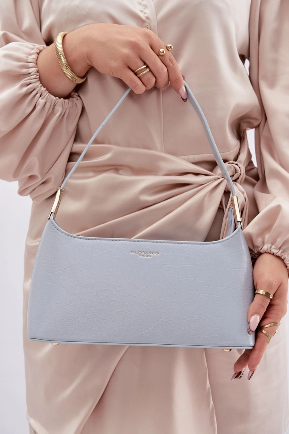 Step In Style Tielle Blue Faux Leather Handbag - view 3