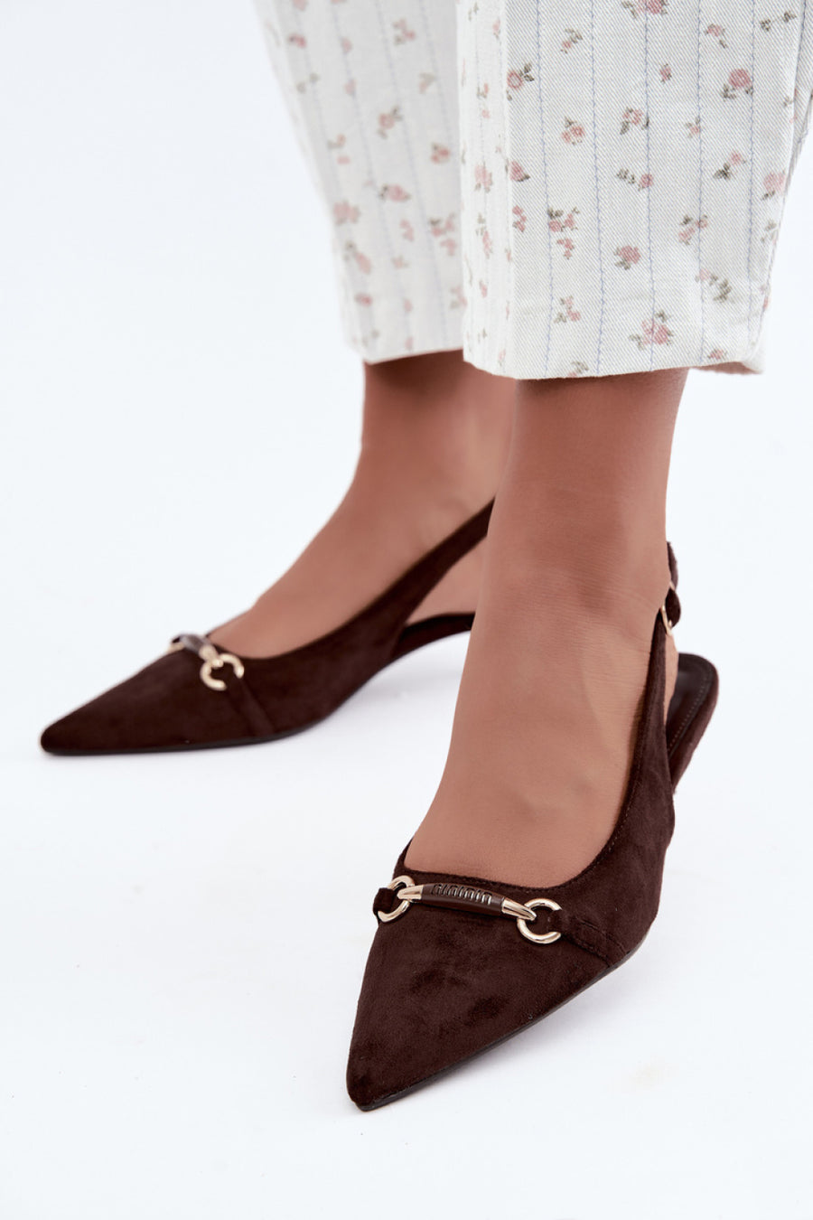Step In Style Caylo Chocolate Faux Suede High Heel Court Shoes
