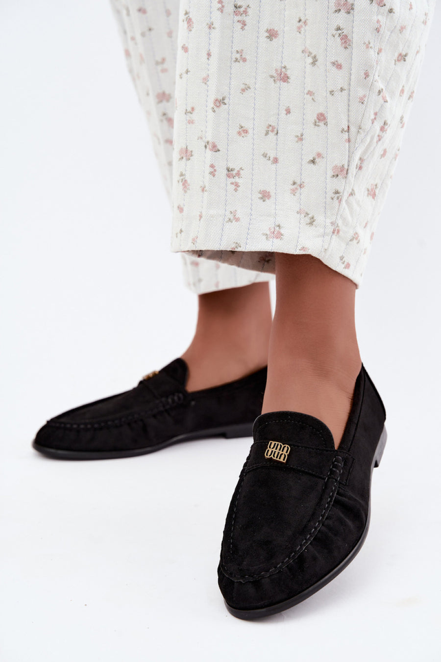 Step In Style Kairo Black Faux Leather Moccasins