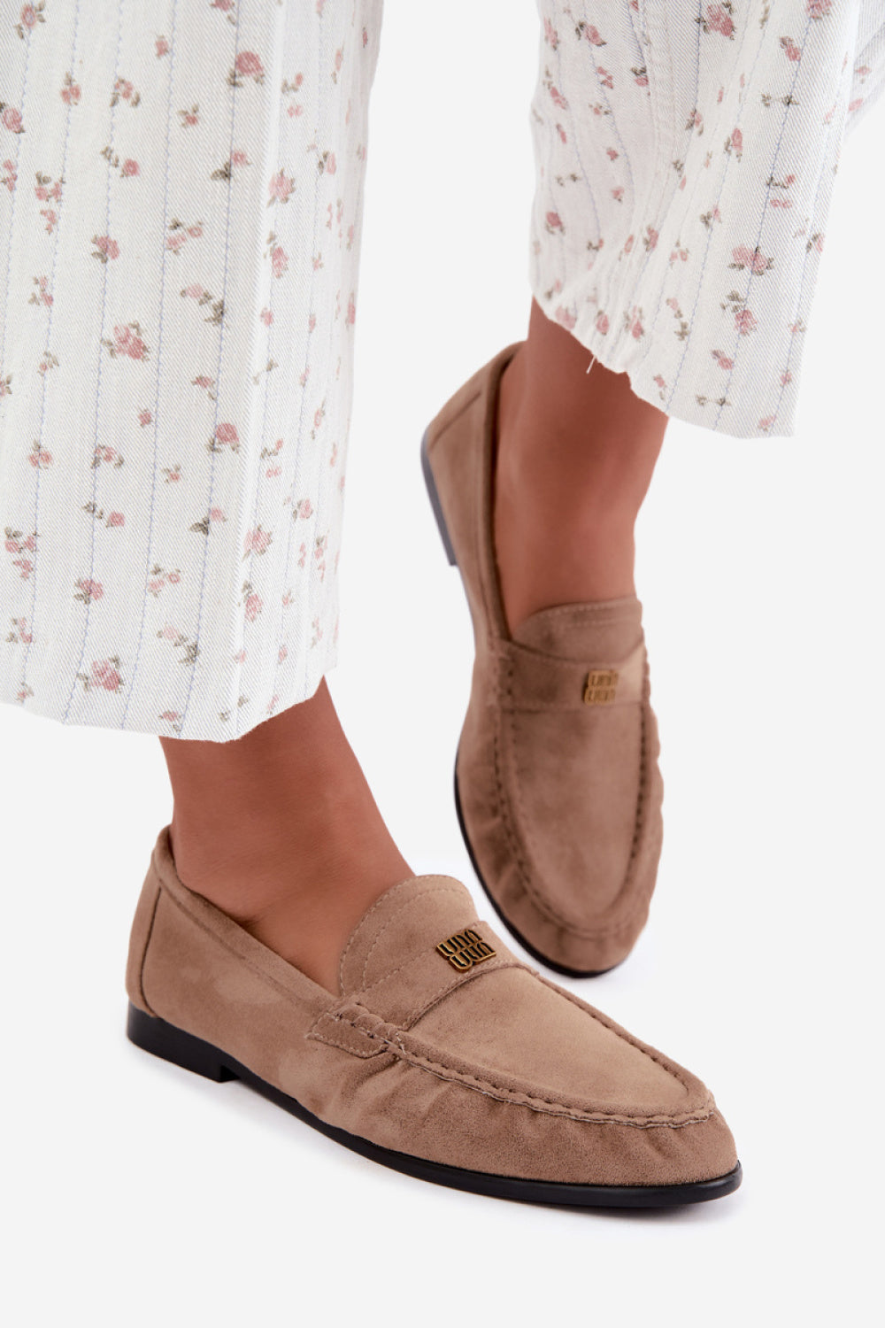 Step In Style Kairo Dark Beige Faux Leather Moccasins
