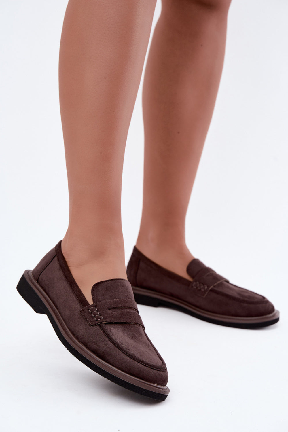 Step In Style Vinceza Chocolate Faux Suede Moccasins