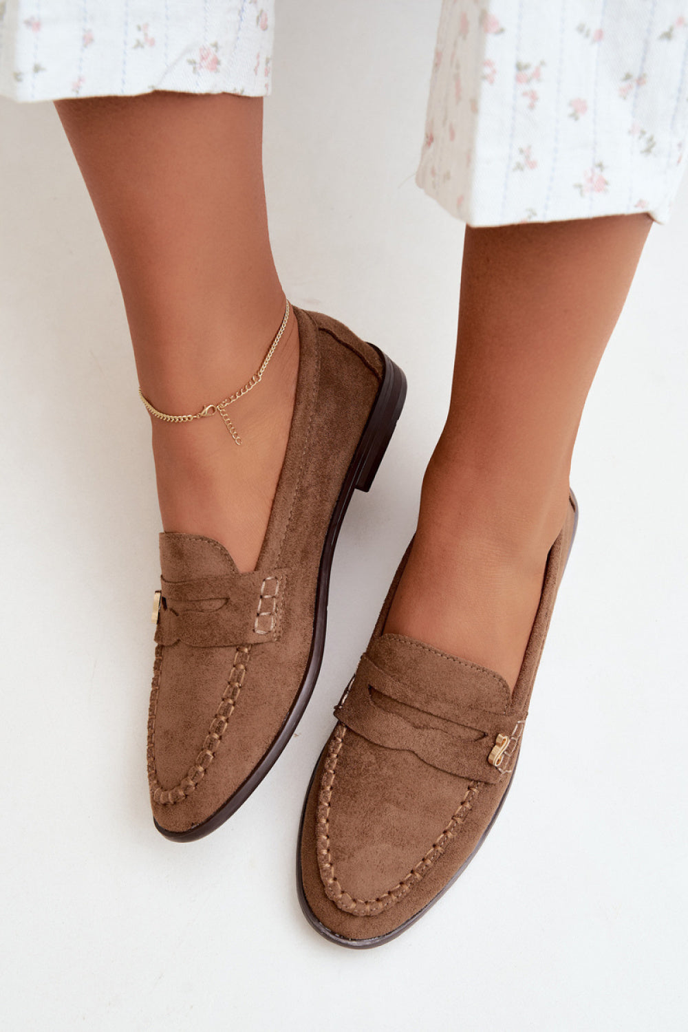 Step In Style Treya Brown Faux Suede Moccasins