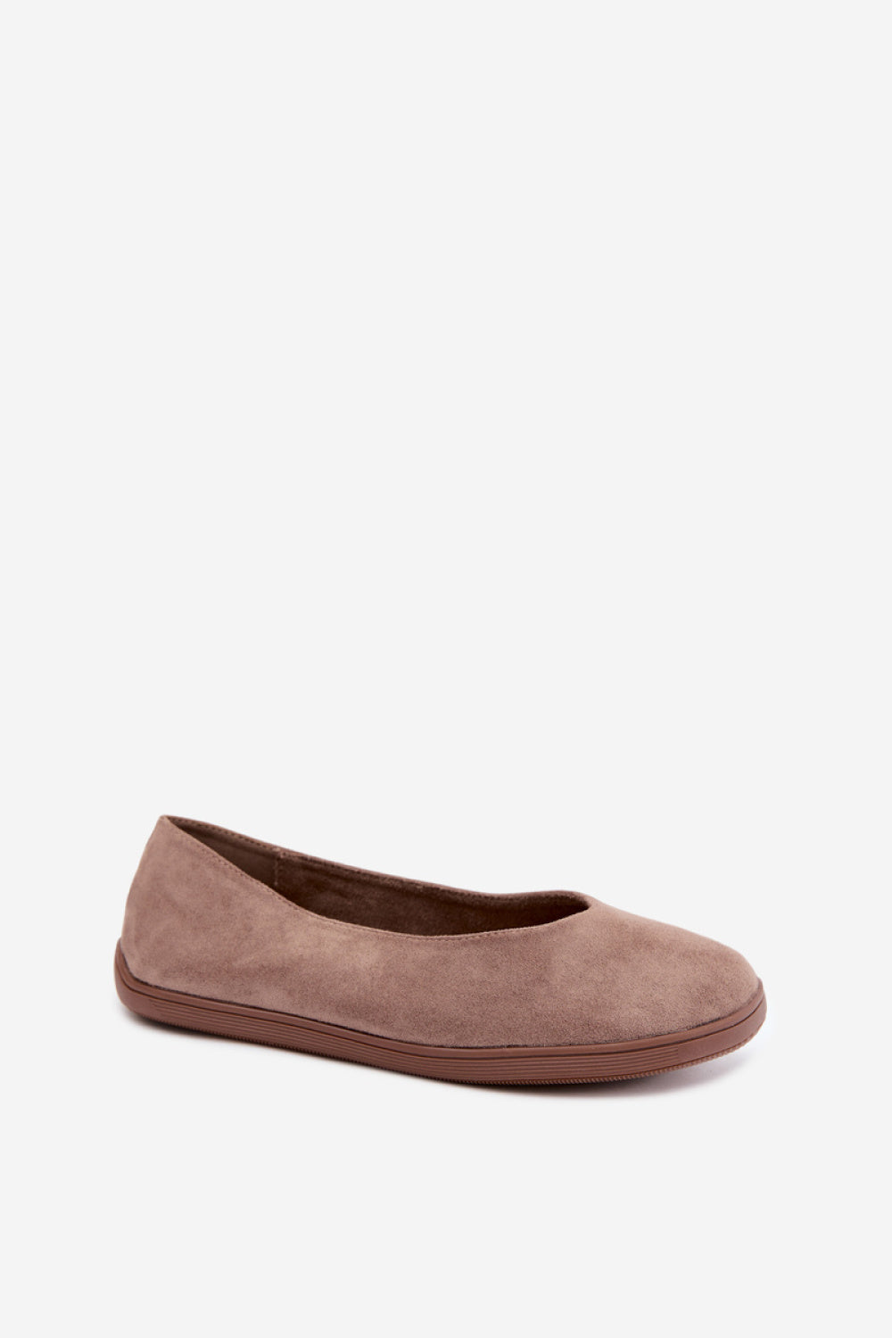 Step In Style Hollin Taupe Faux Suede Ballet Flats - view 2